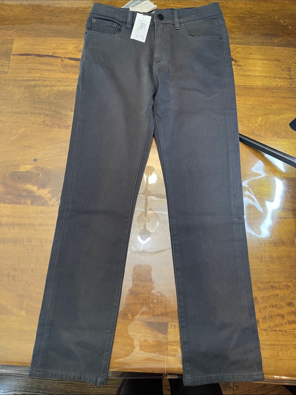 DL1961 Men's Slim Straight Jeans in Charcoal